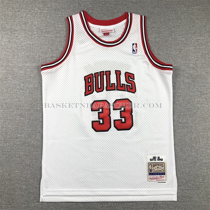 Maillot Enfant Chicago Bulls Scottie Pippen NO 33 Mitchell & Ness 1997-98 Blanc
